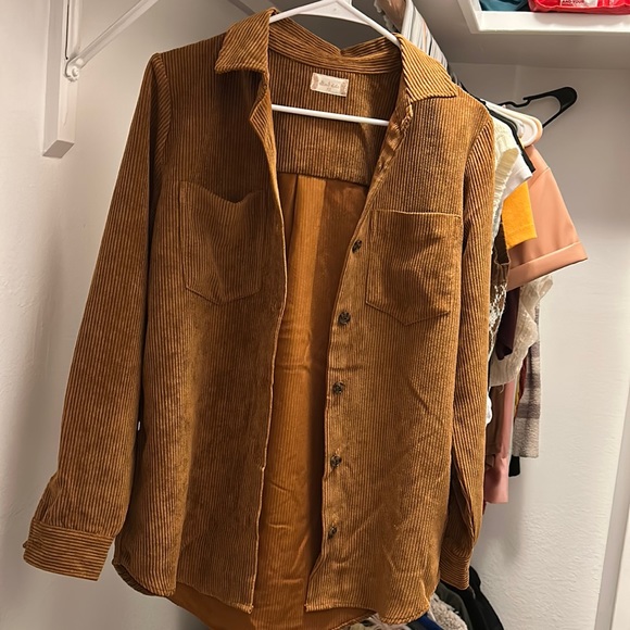 Altard State Button up brown corduroy shirt - Picture 1 of 1